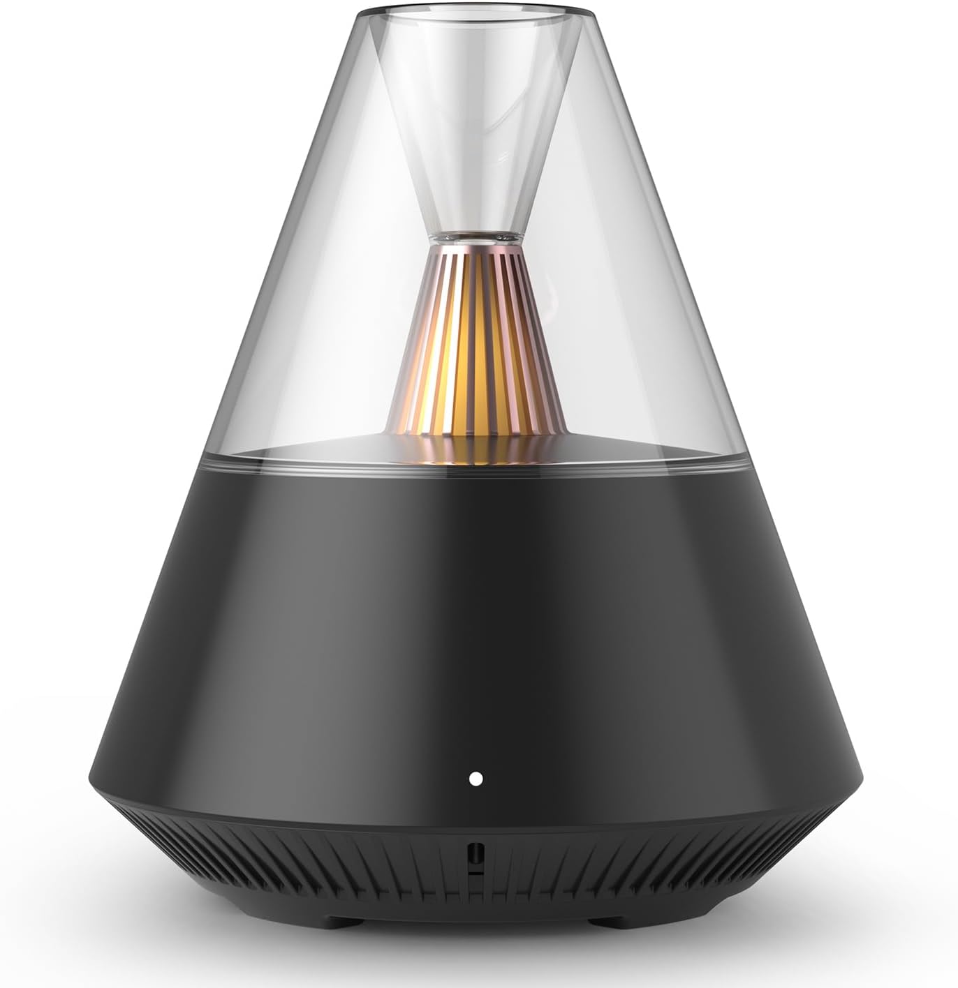 Essential Oil Diffuser, Modern Style Aroma Diffusers with Candle Light Remote Control, 150ml Ultrasonic Cool Mist Aromatherapy for Home Room Office Bedroom, Automatic Off, Black