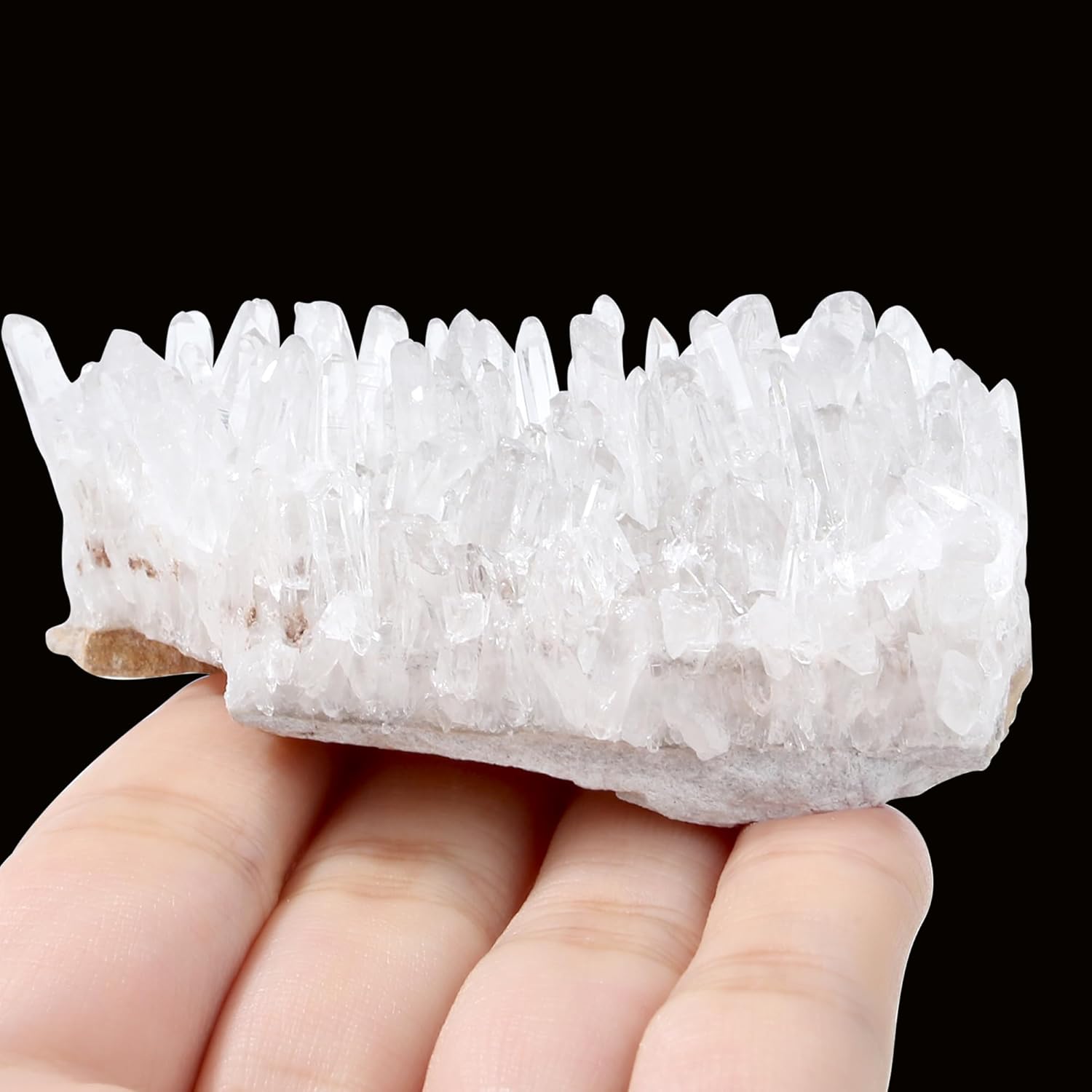 Quartz Crystals 2.8-3.5 oz Geodes Clear Quartz Crystal Cluster Healing Crystals  Natural Crystals for Beginners White Raw Stone Reiki 1pc