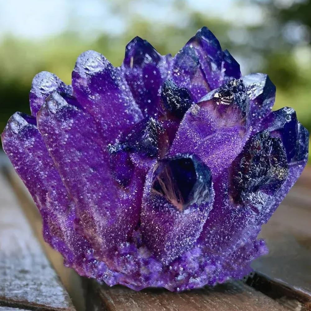 Natural Crystal Amethyst Cluster, Amethyst Crystal Rock, Large Natural Amethyst Crystal Clusters Stone, Raw Amethyst Stone, Natural Amethyst Geode Cave Healing Crystal Stones(200-300g)