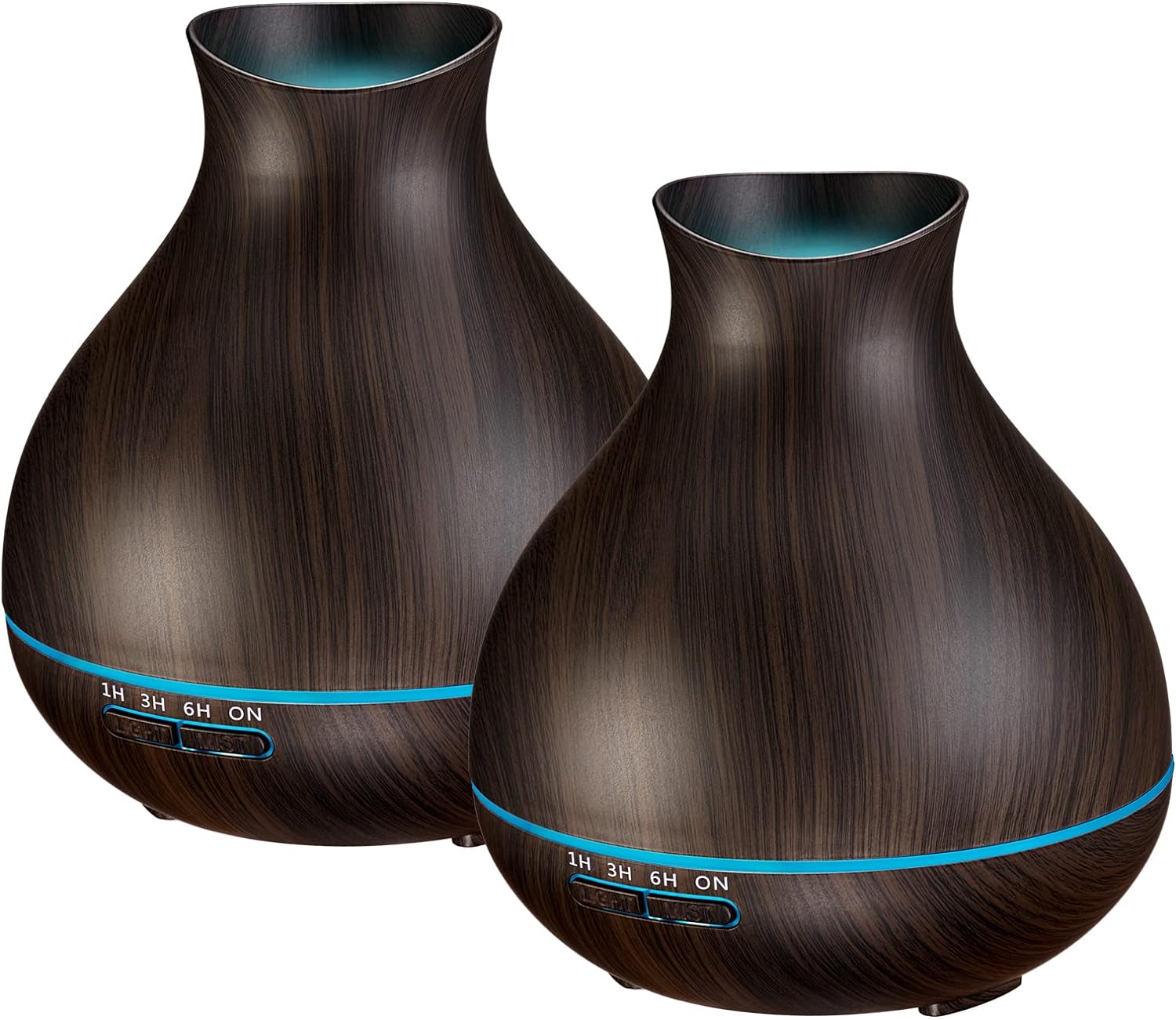 Aromatherapy Essential Oil Diffusers,2 PCS 550ml High Mist Output Humidifiers for Large Room, Home, Waterless Auto-Off, 7 Color LED Lights Cool Mist Humidifier Ultrasonic Diffusers