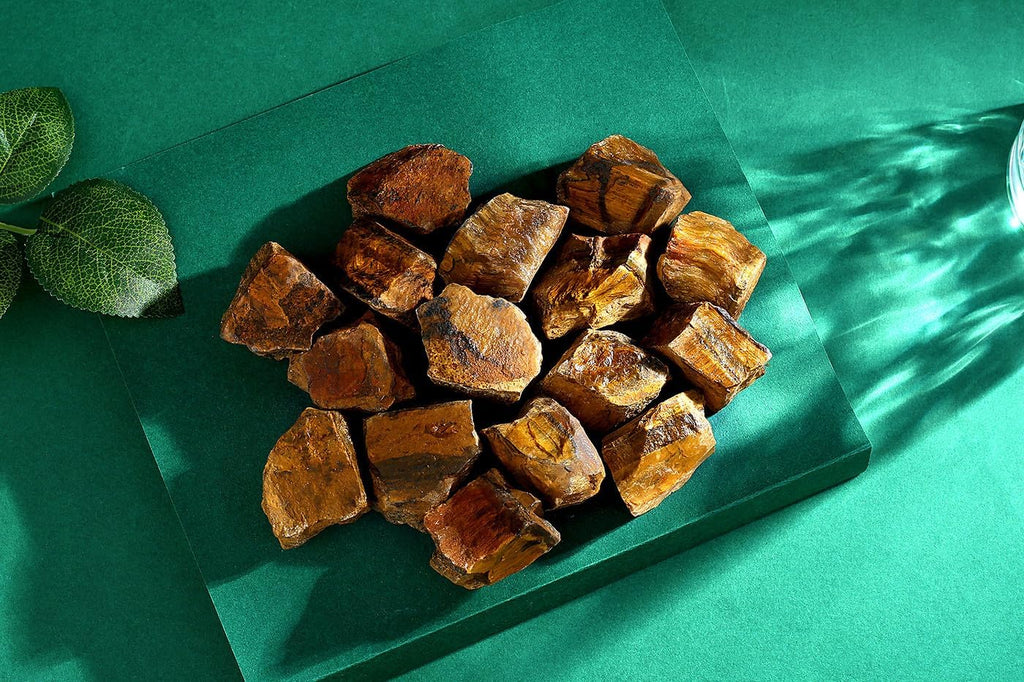 Tiger Eye Raw Crystals Stones Natural Rough Gemstones Rocks Bulk Large 0.8-1.2" Gems Reiki Fountain Rock for Tumbling Cabbing Polishing Wire Wrapping Wicca Decoration 0.45 lbs