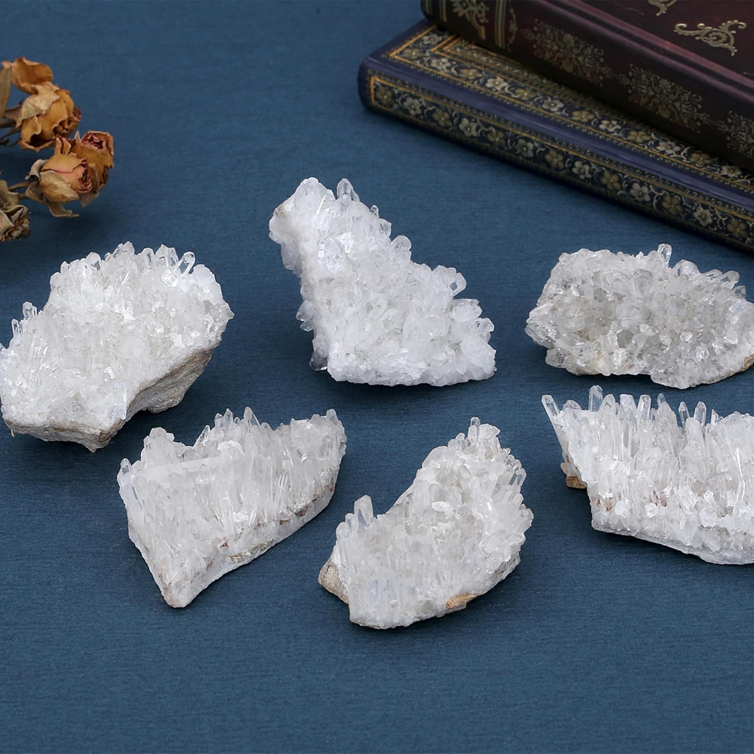 Quartz Crystals 2.8-3.5 oz Geodes Clear Quartz Crystal Cluster Healing Crystals  Natural Crystals for Beginners White Raw Stone Reiki 1pc